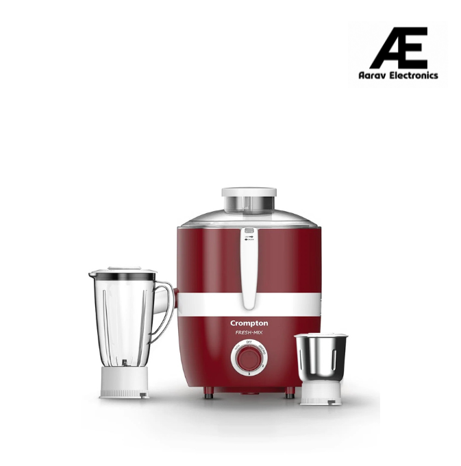 Cromptons Fresh-MIX, Juicer Mixer Grinder (2 Jars, High grade Stainless Steel mesh, unbreakable polycarbonate jar lids)