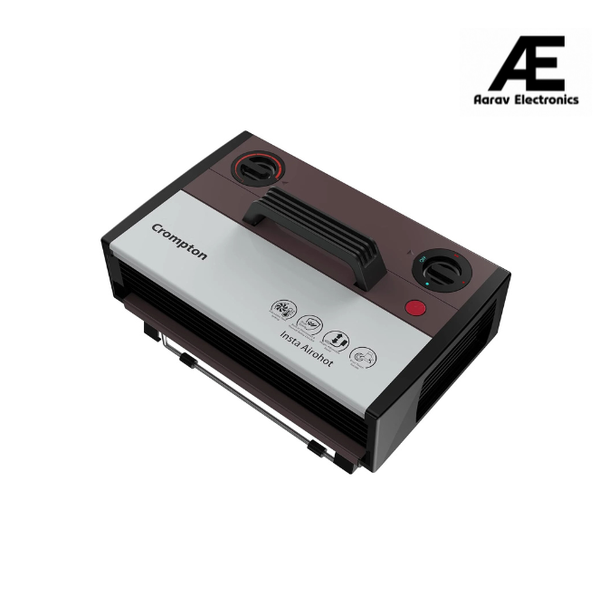 Crompton Insta Airohot 2000W heat convector with adjustable Thermostats Plastic body ISI Approved, Maroon, Standard