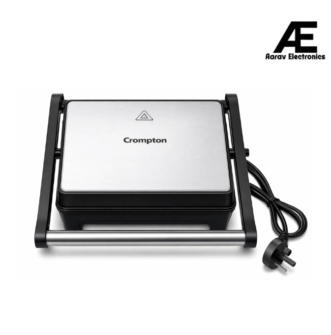 Crompton MaxCrisp 2S 1000W Grill Sandwich Maker with Non-Stick Plates & 2 Slice Capacity