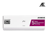 Godrej 1 Ton 3 Star, 5 Years Comprehensive Warranty, AI Powered, 5-In-1 Convertible Cooling, Inverter Split AC (Copper, 2025 Model, Heavy duty cooling at 52 C, AC1T SIC 12PTC3 WYQ, White)