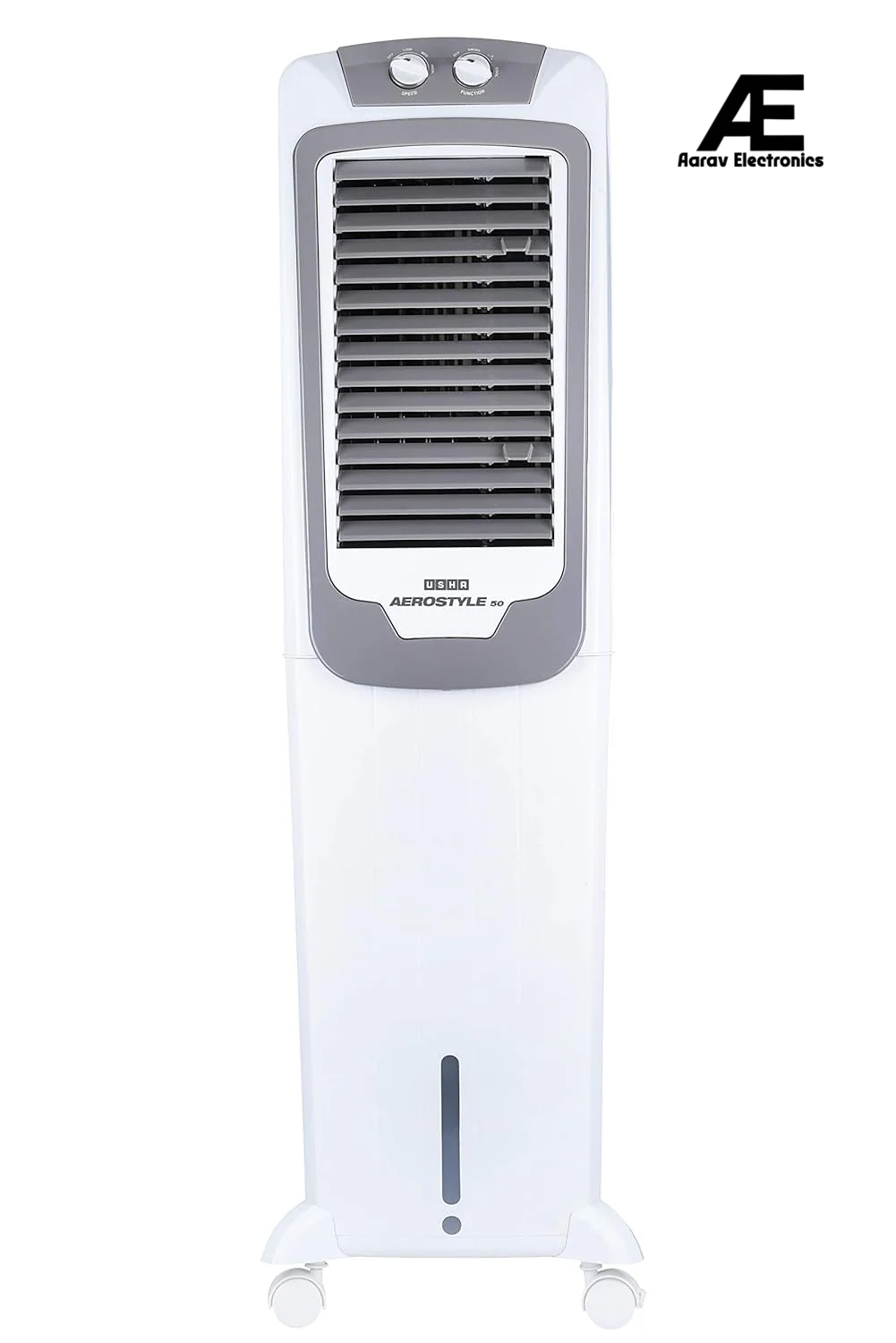 Usha AERO Style 50AST1 50L Tower Air Cooler White | Powerful Cooling for Home & Office