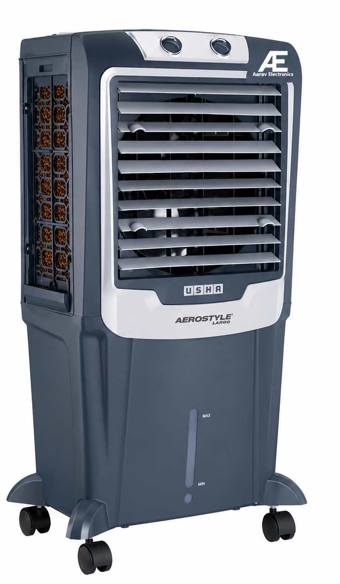 USHA Aerostyle Breeze 45 Air Cooler – 45LA, 30cm FaAn Blade, 10m Air Throw, Honeycomb Pads, Ice Chamber, Dust-Free Louvers