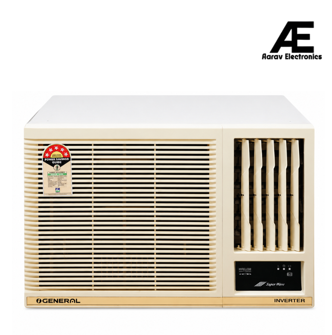 O-General 1.2 Ton 4 Star Inverter Window AC With Super Wave Technology 3-Speed Cooling (2025 Model,AFGB14CHWA-B, White)