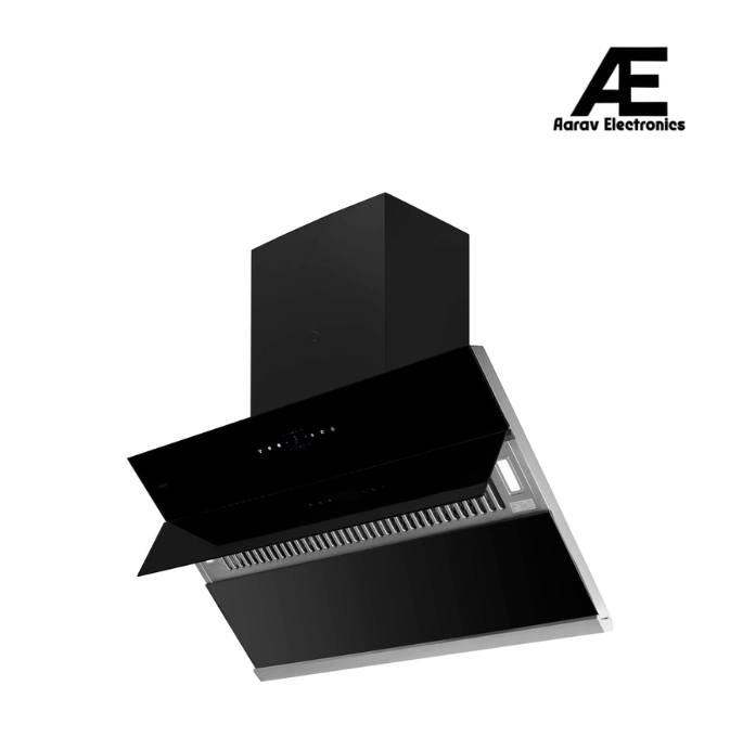 KAFF ALBURY DHC 90 90 cm Filterless Auto Clean Kitchen Chimney with 1420 m³/hr Suction, Twin Motor, Touch & Gesture Control, Clock Display – Black (open box / without box)