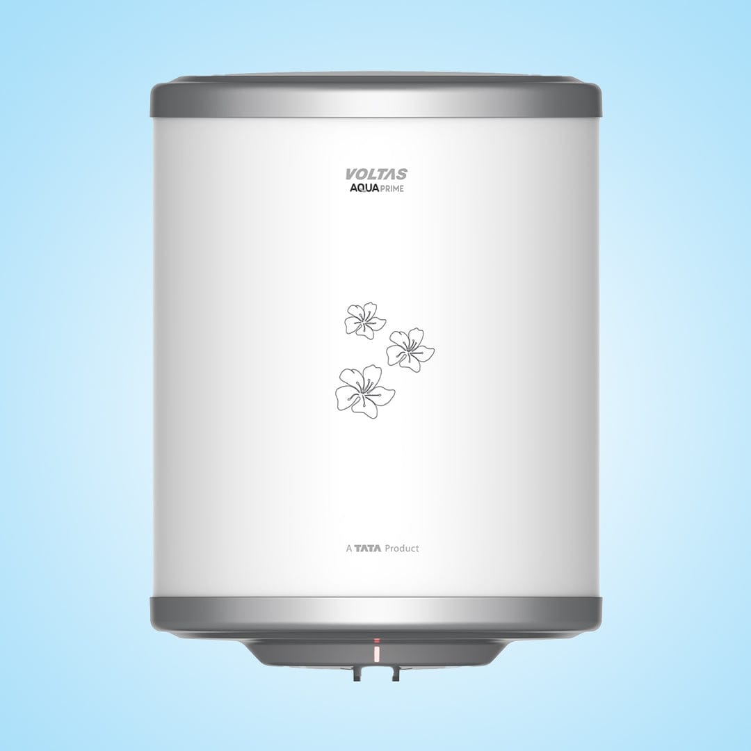 Voltas Aqua Prime 15L Water Heater 2000W, Warranty of 7 years on Tank, 3 Years on Heating Element, 2 Years on Product by Voltas|Free Installation| Free Connecting Pipe|Copper Element|8 Bar (White)