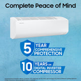 Samsung 1 Ton 5 Star AI Inverter Smart Split AC (WiFi, Energy Saving, Voice Control, Powerful Cooling, Copper, Digital Inverter, 4 Way swing, 5 Step Convertible,2026 MODEL BESPOKE AI AR50H12D1ZHNNA)