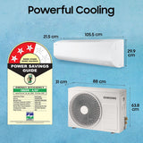 Samsung 2 Ton 3 Star Bespoke AI Inverter Smart Split AC (2026 Model, WiFi, Energy Saving, Voice Control, Powerful Cooling, Copper, Digital Inverter, 4 Way swing, 5 Step Convertible, AR50H24D1XHNNA)