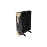 Crompton 09 Fin Insta Ferver wave Fin OFR (Oil Filled Radiator)|Room Heater|2400 W|3 Heat Settings &amp; PTC Fan Heater|Over heat &amp; Tilt protection |360° Heating (Black)|2yrs warranty|Black &amp; Copper
