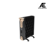 Crompton 09 Fin Insta Ferver wave Fin OFR (Oil Filled Radiator)|Room Heater|2400 W|3 Heat Settings &amp; PTC Fan Heater|Over heat &amp; Tilt protection |360° Heating (Black)|2yrs warranty|Black &amp; Copper
