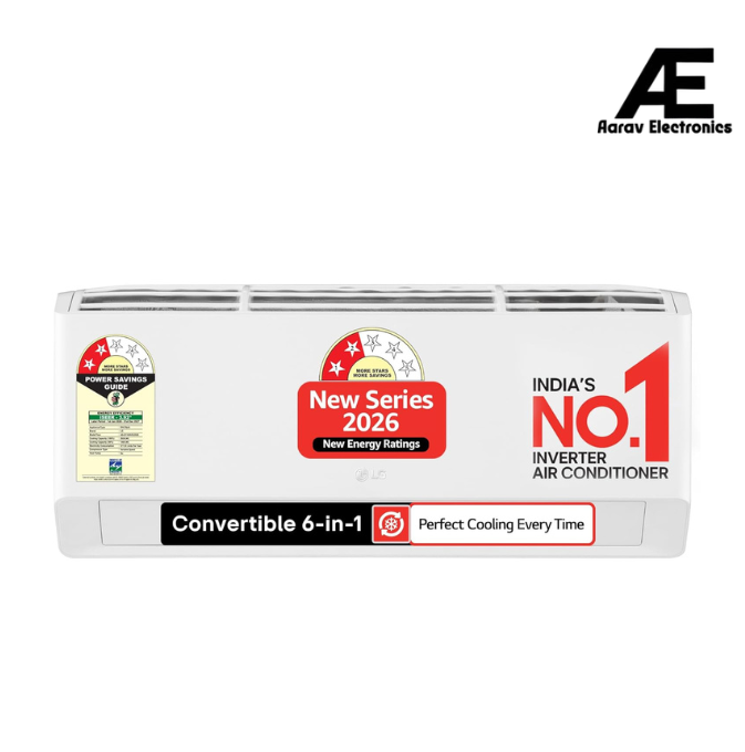 LG Essential Series 0.8 Ton 2 Star Smart Inverter Split AC (AS-Q11KNVE) | AI Convertible 6-in-1 Cooling | HD Anti-Virus Filter | White