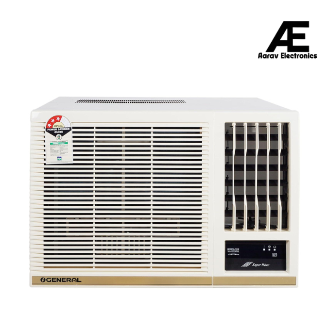 O-General BBAA Series 1.5 Ton 2 Star Window AC With Super Wave Technology 3-Speed Cooling (AXGB18BBAA-B, White) (Without Box, Open Box)