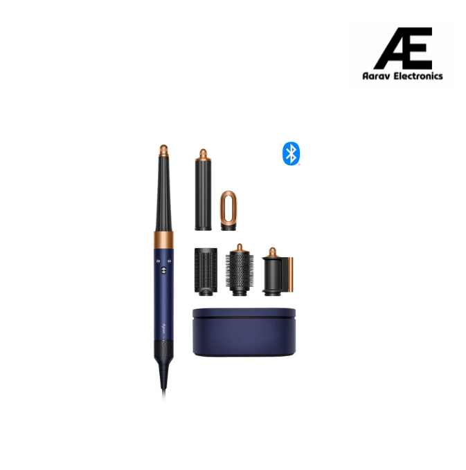 Dyson Airwrap I.D 308F Multi-Styler & Dryer (Prussian Blue/Rose Gold) | Bluetooth, No Heat Damage, 6 Attachments