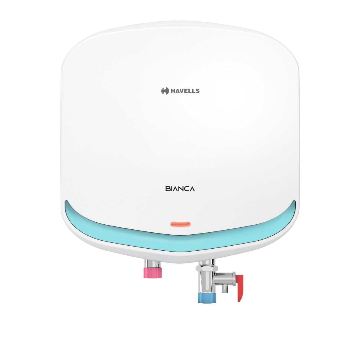Havells Bianca 3 Litre Instant Water Heater(Geyser)| Bi Color LED IndicatorGlass Coated Anti-Rust Tank|Heavy Duty 3 Pin moulded Plug Top|Warranty: 5 Year on Inner Tank &amp; 3 Year on element (White Blue)