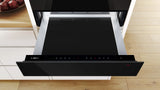 Bosch BIC7101B1 Series 8 Built-in Warming Drawer 60 cm Black Glass | Push-Pull Opening | Plate & Cup Warming | Slow Cooking | Home Connect
