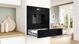 Bosch BIC7101B1 Series 8 Built-in Warming Drawer 60 cm Black Glass | Push-Pull Opening | Plate & Cup Warming | Slow Cooking | Home Connect