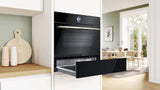 Bosch BIC7101B1 Series 8 Built-in Warming Drawer 60 cm Black Glass | Push-Pull Opening | Plate & Cup Warming | Slow Cooking | Home Connect