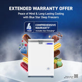 Blue Star HT2-N130, 130 Liter Hard Top Single Door Deep Freezer (108 Liter, White, 2-star)