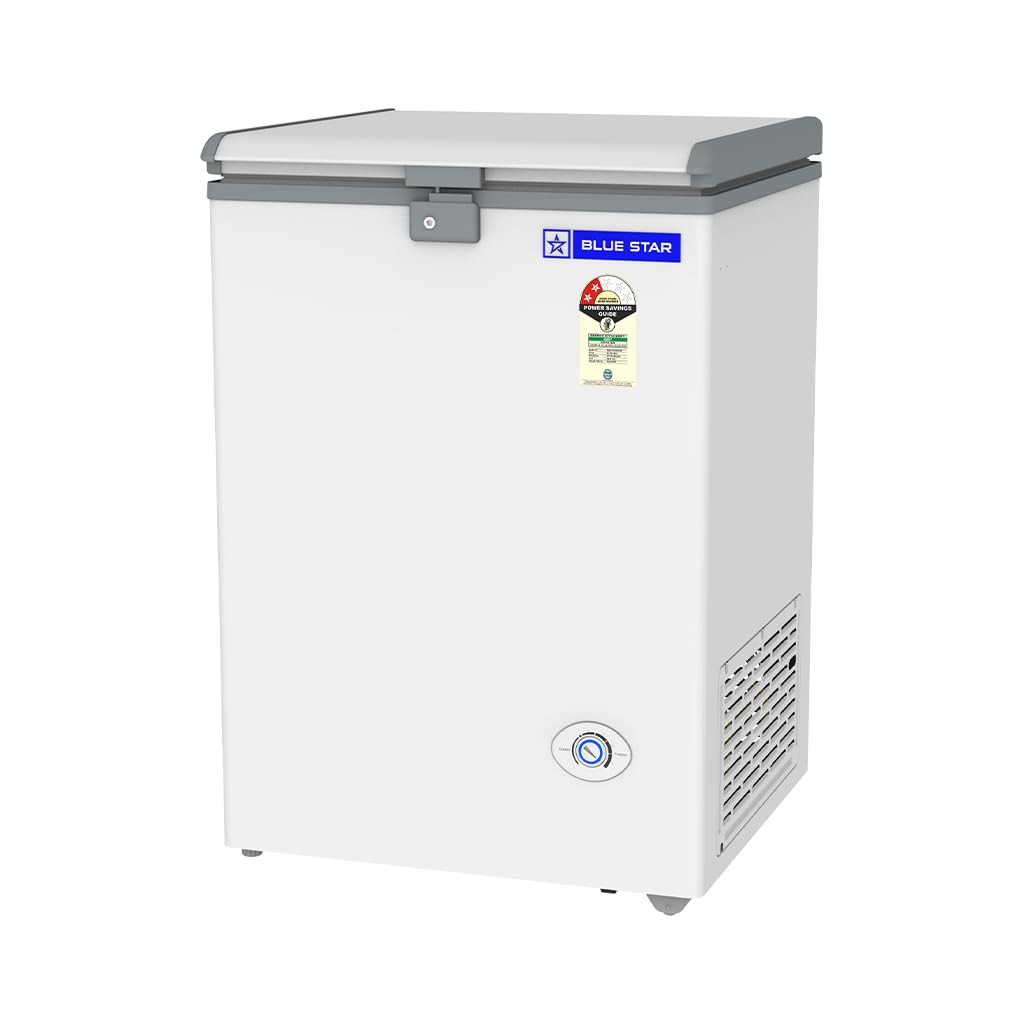 Blue Star HT2-N130, 130 Liter Hard Top Single Door Deep Freezer (108 Liter, White, 2-star)