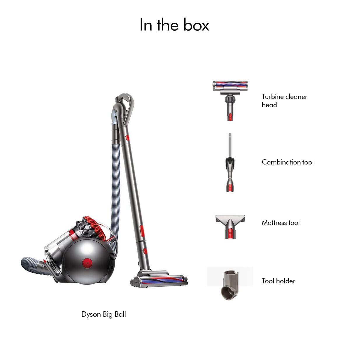 Dyson Big Ball bagless Vacuum Cleaner | India's only Vacuum Cleaner with 5 Year Warranty | No overheating | Whole-Home deep Cleaning | 1.6L Large bin and 22ft Long Cord with auto Cord rewinding