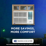 Carrier ESTRELLA Gx (P) 1.5 Ton 3 Star Window Inverter AC with Dust Filter, Auto Restart, Turbo/Sleep/Dry Mode | 100% Copper Condenser | Energy Efficient, Cools Even at 52°C (CAW18EC3R36F0, White)