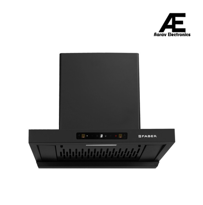 Faber Charm 60cm Filterless BLDC Kitchen Chimney with 1500 m³/hr Suction, Heat Auto Clean, Touch & Gesture Control, Black Finish – CHARM BLDC HC SC FL BK IN 60