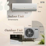 IFB 2 Ton 3 Star,New star rated, AI Powered Inverter Split Air Conditioner,Hybrid Mode, 8-in-1 Flexi Mode, Heavy Duty Compressor, Long Air Throw, Self Clean, Dual Gold Fins, 100% Copper, CI223GD32RGM3
