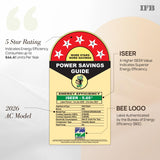 IFB 2 Ton 3 Star,New star rated, AI Powered Inverter Split Air Conditioner,Hybrid Mode, 8-in-1 Flexi Mode, Heavy Duty Compressor, Long Air Throw, Self Clean, Dual Gold Fins, 100% Copper, CI223GD32RGM3