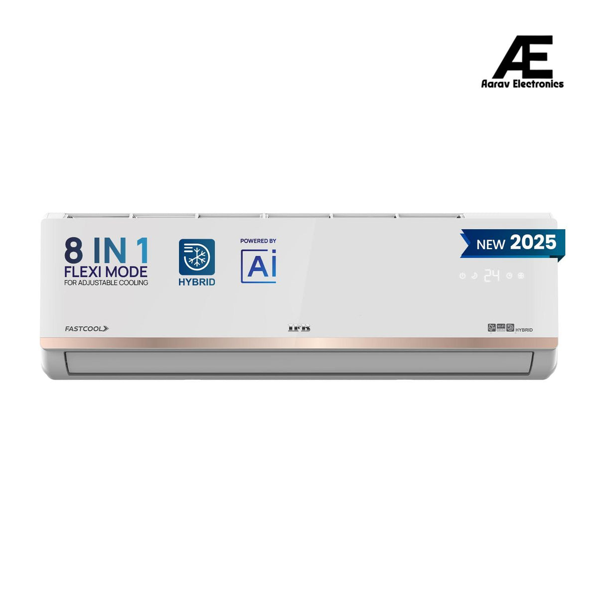 IFB 2025 Model Silver Star Series 2 Ton 3 Star Split AC with HD Compressor, AI, Dual Gold Fin, Nano Tek Coating &amp; 8-in-1 Flexi Mode – White (CI223SS32RGN1, Copper Condenser)