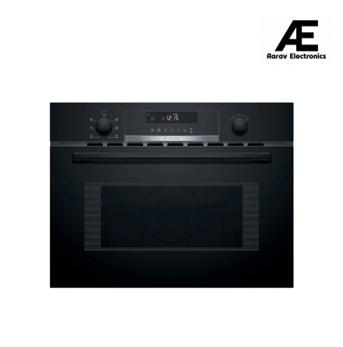 Built-in microwave oven with hot air 60 x 45 cm Black CMA585MB0I