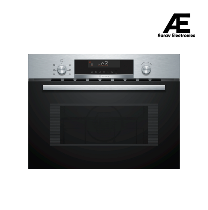 Bosch Series 6 44L Built-In Combination Microwave Oven | Hot Air | Grill | 900W Microwave | 15 Auto Programmes | Stainless Steel - CMA585MS0I