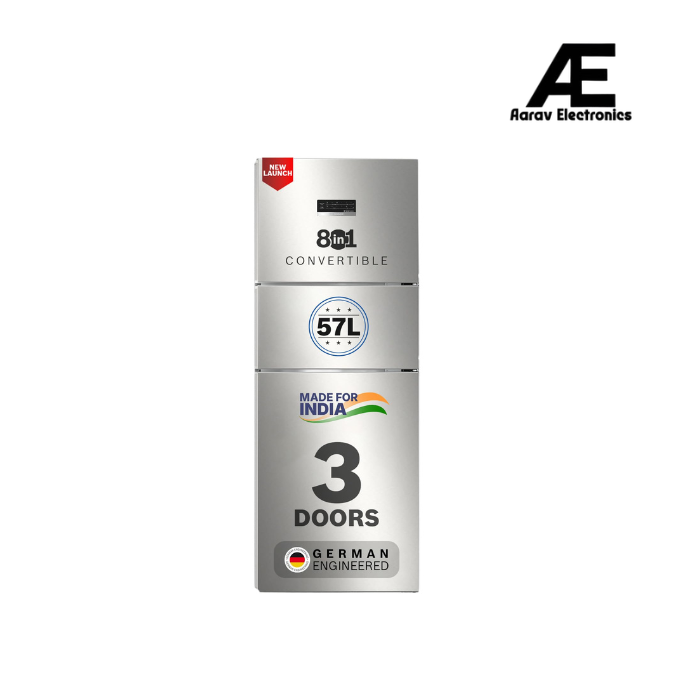 Bosch 302L, 3 Star, MaxFlex Convert Frost Free Triple Door Refrigerator | 8-in-1 Convertible Storage Modes | 57L Extra Convertible Zone |Cool Extend up to 18 hours (CMC33S23VI, 2026 Model, Fine Steel) Visit the Bosch Store