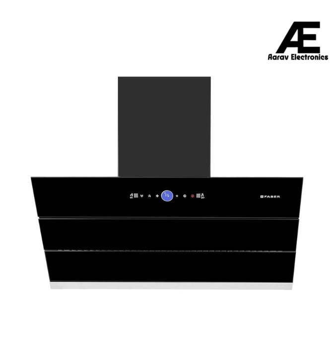 Faber 90 cm 1500 m³/hr Wall Mounted Kitchen Chimney (HOOD COMET BLDC FL HC BK 90, Filterless technology, Touch &amp; Gesture With Remote Control, Black)