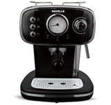 Havells Corretto Coffee Maker 1100W (GHBCMBAK110) | 15 Bar Espresso Machine with Frother, Thermometer Display & Twin Brewing
