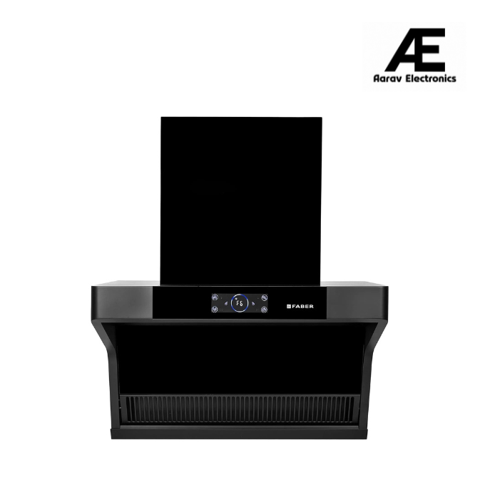 Faber 75 cm 1500 m³/hr angular Kitchen Chimney (HOOD COSMIC FL HC BK 75, Filterless technology, Touch Control, Black)