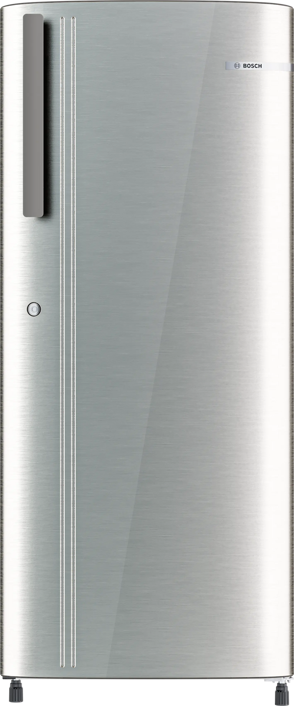 Bosch COT20S41EI 203L Single Door Refrigerator, Direct Cool, VitaFresh Technology, Inverter Compressor, Fast Ice Making, Toughened Glass Shelves, LED Lighting (Silver Finish)
