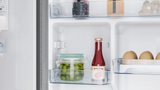 Bosch COT20S41EI 203L Single Door Refrigerator, Direct Cool, VitaFresh Technology, Inverter Compressor, Fast Ice Making, Toughened Glass Shelves, LED Lighting (Silver Finish)