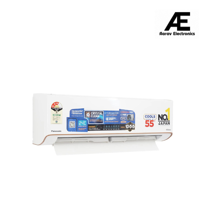 Panasonic EU 7 in 1 Convertible 1.5 Ton 3Star Inverter Split,(100% Copper Condenser, CS/CU-EU18BKY3X), 55°Tested, PM0.1 Filter, Ag Clean, 4Way Swing, High CFM &amp; Eco tough Outdoor,2025 Model