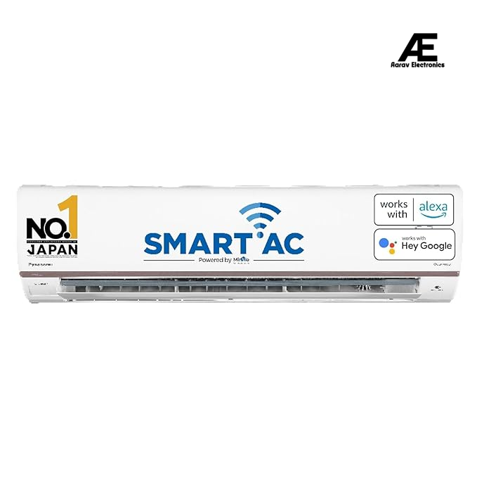 Panasonic 1 Ton 5 Star Wi-Fi Inverter Smart Split AC (Copper Condenser, 7 in 1 Convertible with True AI Mode, 4 Way Swing, nanoe X Air Purification Technology, CS/CU-HU12AKYF, White)
