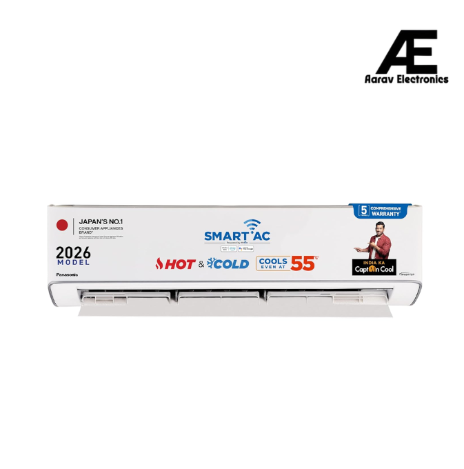 Panasonic 1.5 Ton 3 Star Hot & Cold Wi-Fi Inverter Smart Split AC (Matter/MirAIe, AI, -10~55°C Oper., Copper Condenser, 8in1 Convertible, 4-Way, PM 0.1 Filter, CS/CU-EZ18CKYXFM,White, New BEE rated)