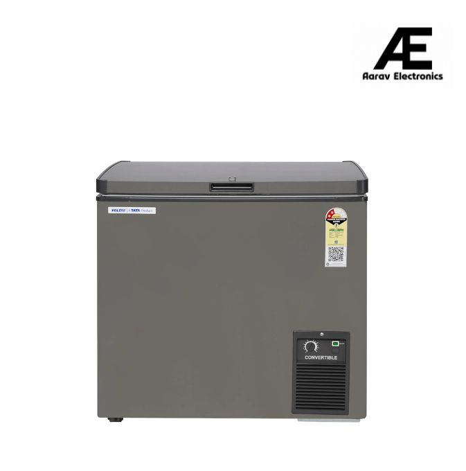 VOLTAS 205 L Single Door White and Grey Hard Top Deep Freezer, CVF205 SA2-P-PL