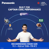 Panasonic 1.5 Ton 3 Star Fixed Speed Window AC (Copper Condenser, 48°C Oper., 2-Way, PM0.1 Filter, Powerful Mode, CW-LN183CM, White)