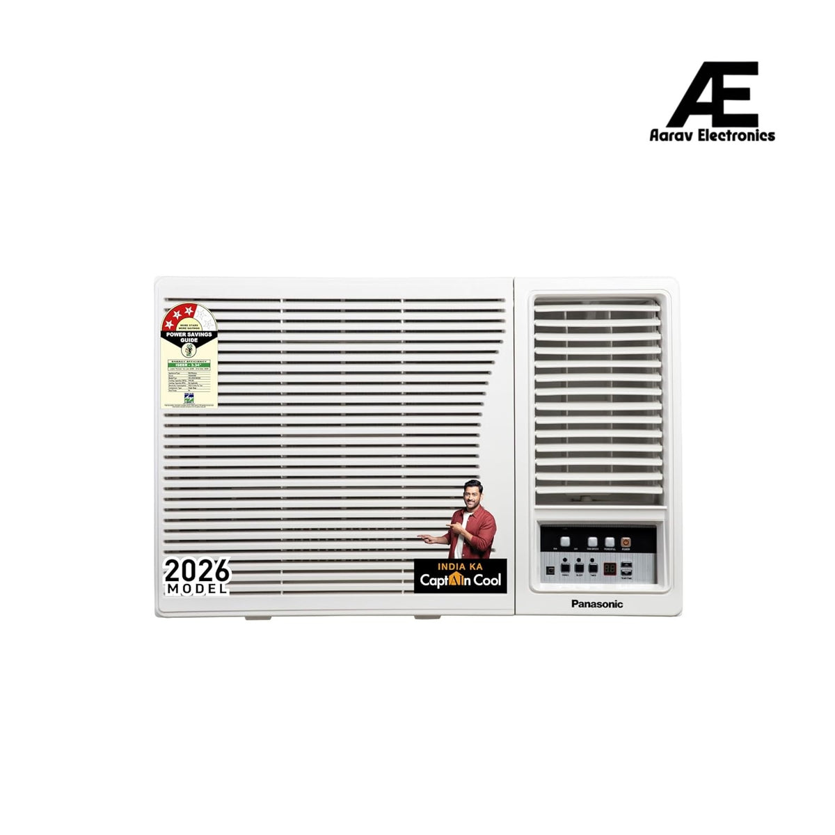Panasonic 1.5 Ton 3 Star Fixed Speed Window AC (Copper Condenser, 48°C Oper., 2-Way, PM0.1 Filter, Powerful Mode, CW-LN183CM, White)