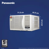 Panasonic 1.5 Ton 3 Star Inverter Window AC (50°C Oper., Copper Cond., 8in1 Convertible, 2-Way, PM0.1 Filter, ECO Mode, Powerful Mode, CW-LU183CG, White)