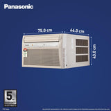 Panasonic 1.5 Ton 5 Star Inverter Premium Window AC (8in1 Convertible, Top Throw Airflow, Copper Condenser, 50°C Oper., 4-Way, PM0.1 Filter, ECO Mode, Powerful Mode, CW-XU185CGT, White)