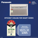 Panasonic 1.5 Ton 5 Star Inverter Premium Window AC (8in1 Convertible, Top Throw Airflow, Copper Condenser, 50°C Oper., 4-Way, PM0.1 Filter, ECO Mode, Powerful Mode, CW-XU185CGT, White)
