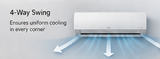 LG 1.5 Ton 3 Star DUAL Inverter Split AC (ASNQ19HNXE) | AI Convertible 6-in-1 Cooling | 4-Way Swing | HD Anti-Virus Filter | White