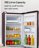 LG GLD1936YARG 185L 3 Star Direct Cool Single Door Refrigerator | Smart Inverter Compressor | Fast Ice Making | Wine Glory