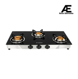 Faber 77 cm 3 Burner Gas Cooktop with Brass Burners, Manual Ignition, 92 mm Jumbo Burner & Stainless Steel Finish – Cooktop Jumbo 3BB SS