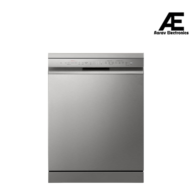 LG DFB435FV 15 Place Setting Freestanding Dishwasher with TrueSteam™, QuadWash™, Inverter Direct Drive, Wi-Fi, Auto Open Door, Prime Silver