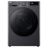 LG 9 Kg, Wi-Fi, Dual Inverter Heat Pump, Eco-Hybrid Technology Fully Automatic Front Load Dryer (DHV09SAM, Double Layer Air Filter, Allergy Care, Auto Cleaning Condenser, Middle Black)